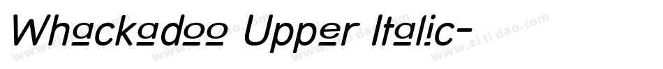 Whackadoo Upper Italic字体转换